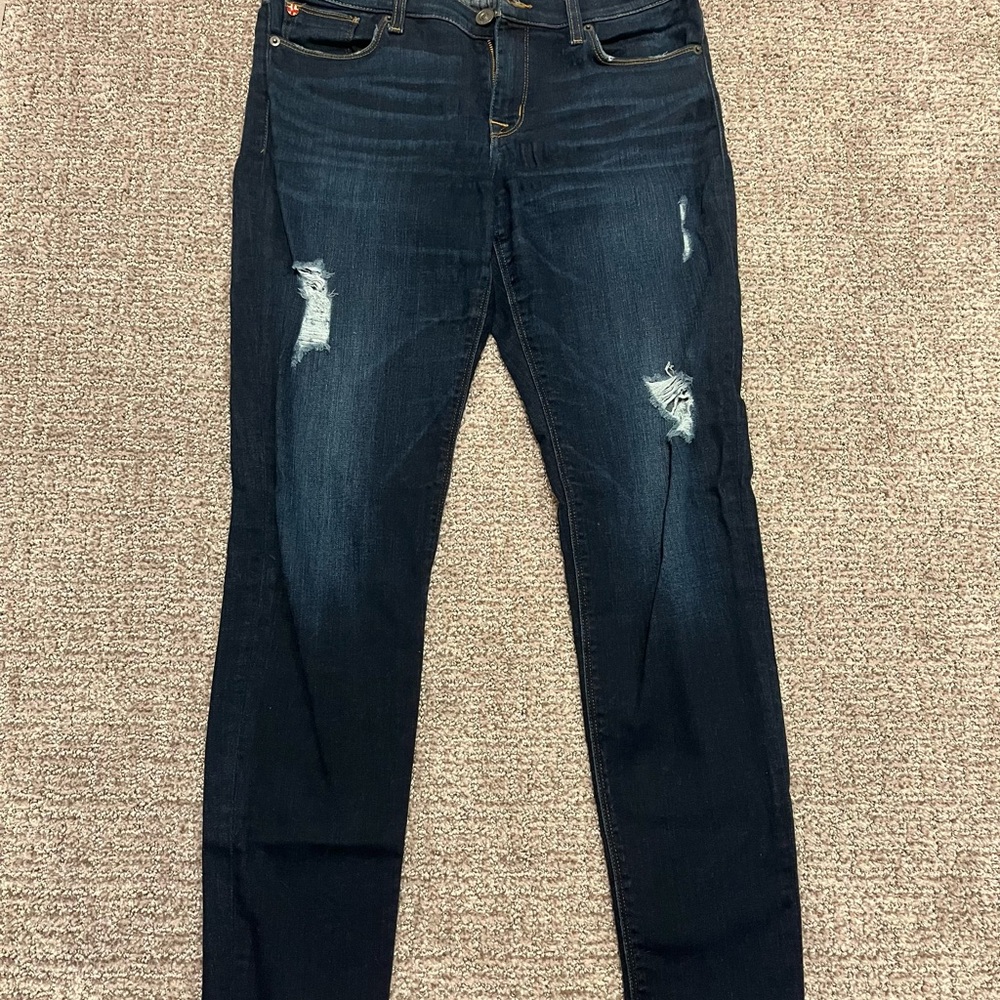 Dark Blue Distressed Jeans